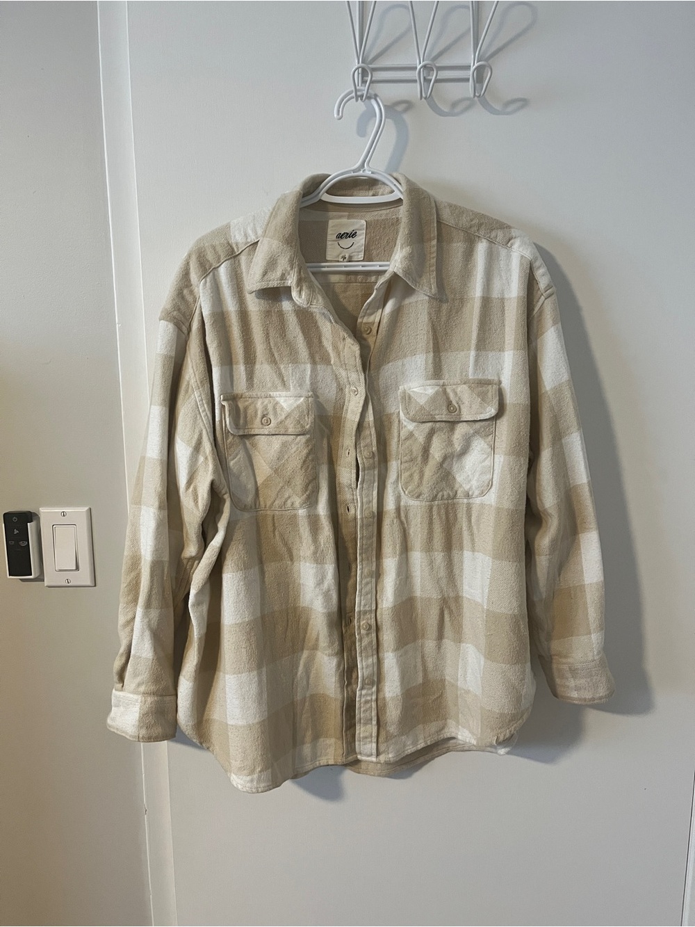 Aerie Cozy Plaid Cotton Shacket